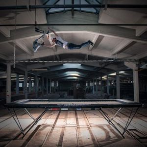 trampoline de gymnastique