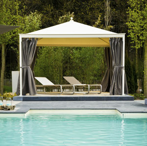 gazebo en acier galvanisé / toit en toile / professionnel / pour hôtel