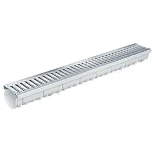 Pack De 3 Caniveaux MEAPARK Avec Grille Fine + Profil E-Blade R En Inox – Design Moderne Et Installation Facile - 6