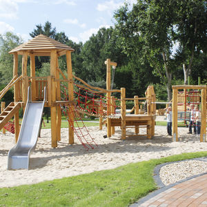 structure de jeu pour aire de jeux / en bois / en acier inoxydable