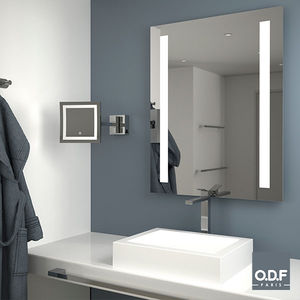 miroir de salle de bain mural / lumineux (LED) / contemporain / rectangulaire