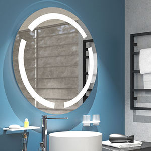 miroir de salle de bain mural / antibuée / lumineux (LED) / contemporain