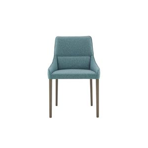 chaise contemporaine / tapissée / en hêtre / en métal