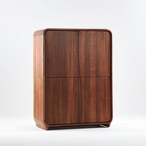 buffet haut / contemporain / en bois massif / noir