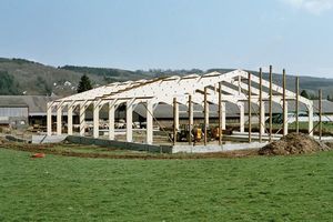 portique en bois lamellé-collé 1