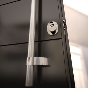 poignée de tirage de porte / en inox / contemporaine / aspect satiné