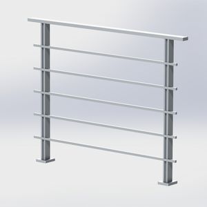 garde-corps en aluminium / à barreaux / d'extérieur / pour balcon