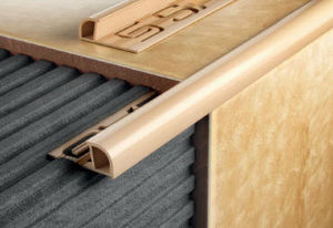profilé de finition en PVC / pour carrelage / pour angle extérieur