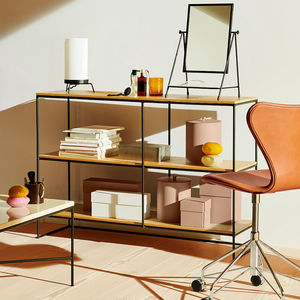 lampe de table / contemporaine / en acier peint / en verre dépoli