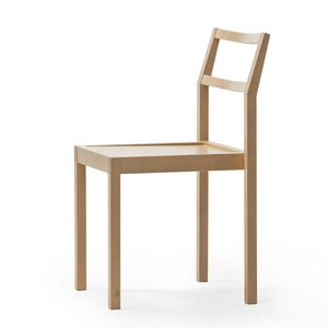 chaise visiteur contemporaine / empilable / en bois / résidentielle