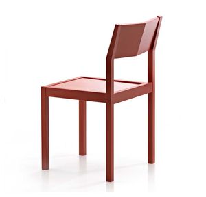 chaise contemporaine / avec accoudoirs / empilable / en bois