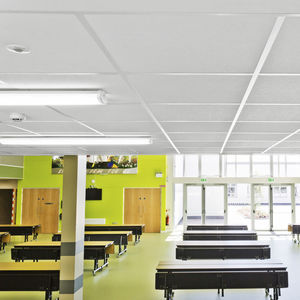 faux-plafond en laine de roche