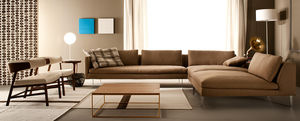 canapé d'angle / modulable / contemporain / en cuir