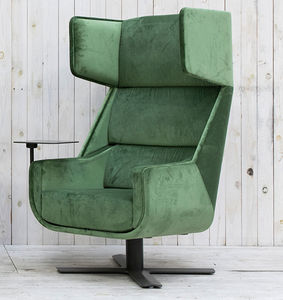 fauteuil contemporain / en tissu / en métal / pivotant
