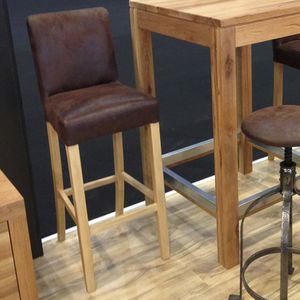chaise de bar contemporaine / avec repose-pieds / tapissée / piètement standard