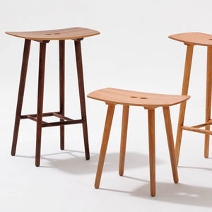 tabouret de bar contemporain / en bois