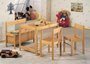 banquette contemporaine / en bois / pour enfant (unisexe) / avec dossier