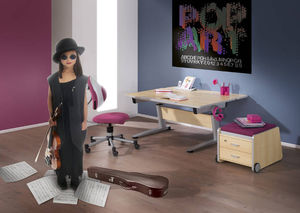 bureau en érable / contemporain / à hauteur réglable / pour enfant