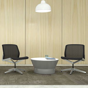 fauteuil visiteur contemporain / en résille / avec accoudoirs / tapissé