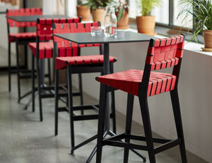 chaise de bar contemporaine / tapissée / en coton / en Sunbrella®