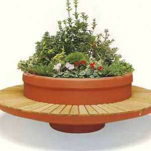 bac à fleurs en bois
