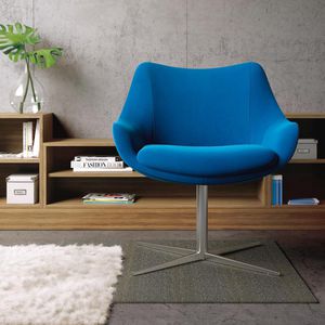 fauteuil visiteur contemporain / en tissu / en cuir / pivotant