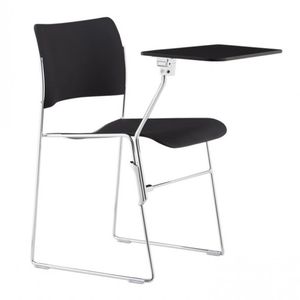 chaise de conférence contemporaine / à tablette / luge / en métal