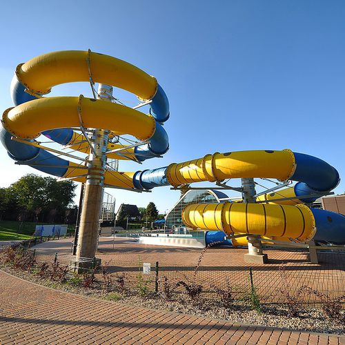 Toboggan tournant - Ø 1000 - POL -GLASS - pour parc aquatique / tubulaire