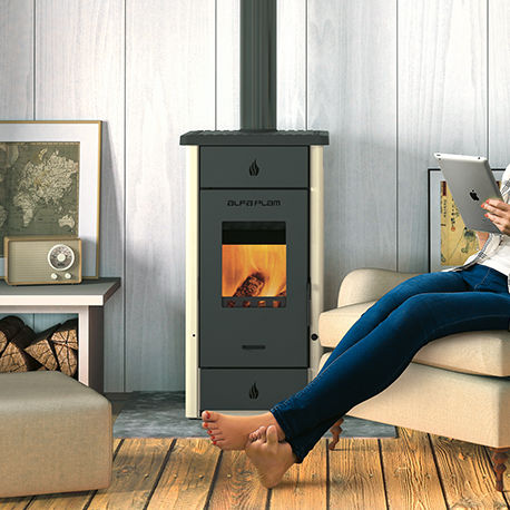 Poêle à bois - ELITA 3 - Alfa-Plam  a.d. - 7 kW / contemporain / en verre