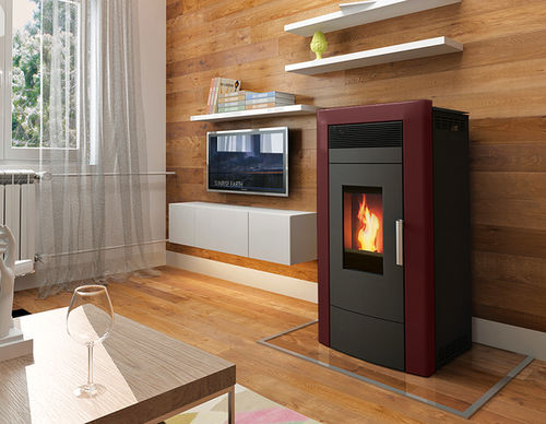 Poêle à granulés - COMMO 18 - Alfa-Plam  a.d. - 10 kW - 20 kW / contemporain / en tôle