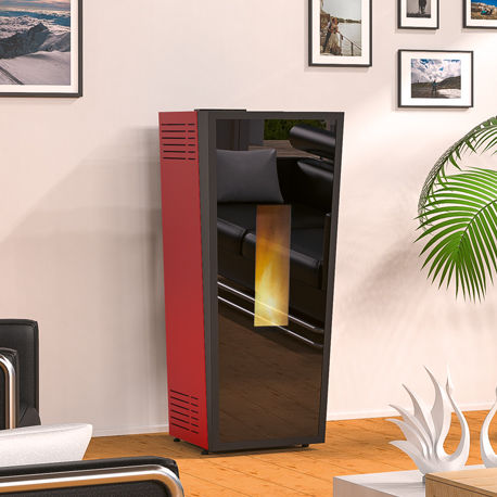 Poêle à granulés - FORMA GLASS CSA - Alfa-Plam  a.d. - 7,5 kW / contemporain / en tôle