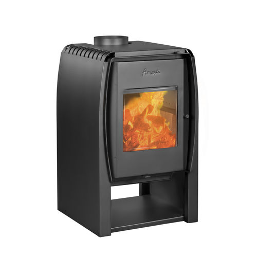 Poêle à bois - NORDIC 380 - AMESTI FIREPLACES - 5 kW - 10 kW / au sol / contemporain