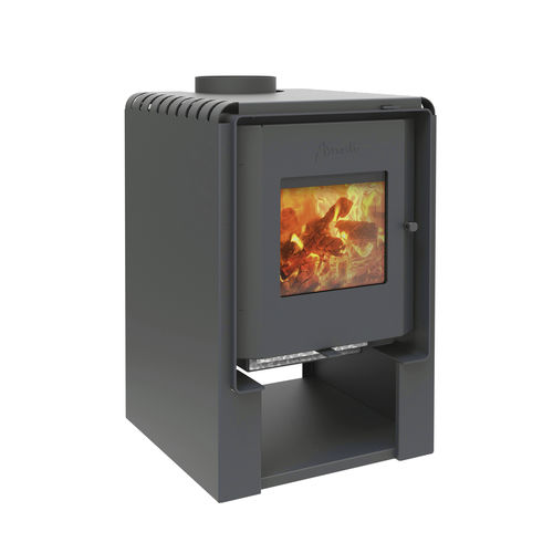 Poêle à bois - SCANTEK 360 - AMESTI FIREPLACES - 9 kW / au sol / contemporain