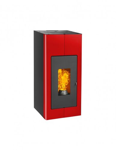 Thermo-poêle à granulés - VERONA 16 - AMESTI FIREPLACES - 0 - 5 kW / 10 kW - 20 kW / au sol