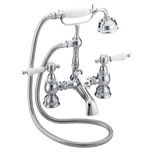 Mélangeur pour baignoire - TGRC02 - HERITAGE BATHROOMS - à poser / en métal chromé / de salle de bain