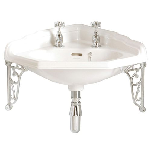 Vasque suspendue - PDW11/111 - HERITAGE BATHROOMS - en céramique / d'angle / de style