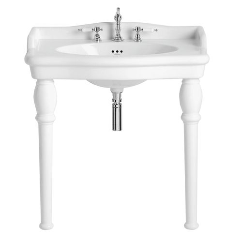 Vasque sur pieds - PVEW463 & PVEW09L - HERITAGE BATHROOMS - en céramique / carrée / de style