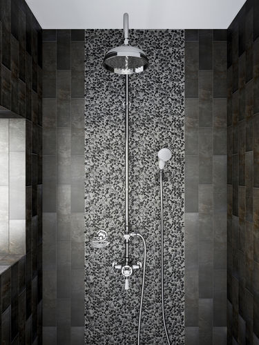 Colonne de douche murale - AVENBURY - HERITAGE BATHROOMS - contemporaine / avec douche à main / avec rail