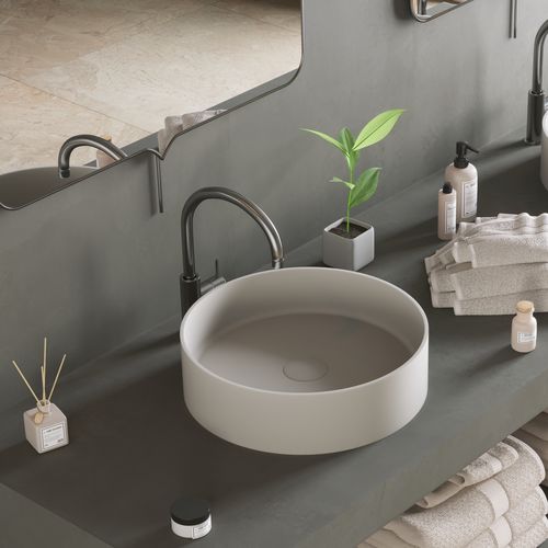 Vasque à poser - 281617 SOLIDTHIN-40 - IDEAVIT B.V - en Solid Surface / ronde / contemporaine