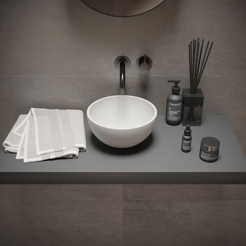Vasque à poser - 290208 SOLIDMICRO - IDEAVIT B.V - en Solid Surface / ronde / contemporaine