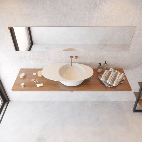 Vasque à poser - 290228 SOLIDCAP 8.0 - IDEAVIT B.V - en Solid Surface / ovale / sans trou