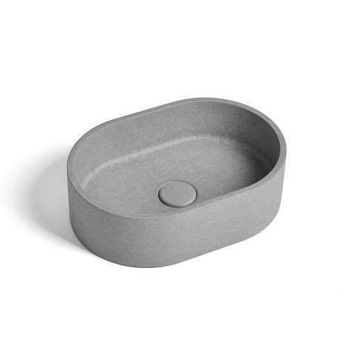 Vasque sur pied - 290291-B1 IDEA.ROCK-B1 - IDEAVIT B.V - en béton / ovale / sans trou