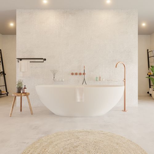 Baignoire ovale - 290032 SOLIDELLIPSE - IDEAVIT B.V - en îlot / à usage professionnel / en Solid Surface