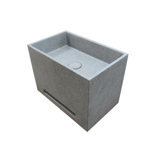 Vasque suspendue - 290335-B1 IDEA.WALL-B1 - IDEAVIT B.V - en béton / rectangulaire / sans trou