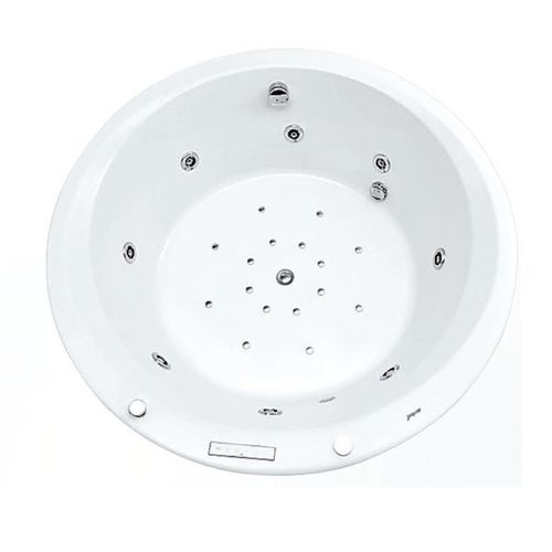Baignoire ronde - FONTE-R - Jaquar - en PMMA / balnéo / blanche