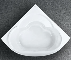 Baignoire d'angle - FUSION: JBT-WHT-FUSN140X - Jaquar - en céramique / blanche