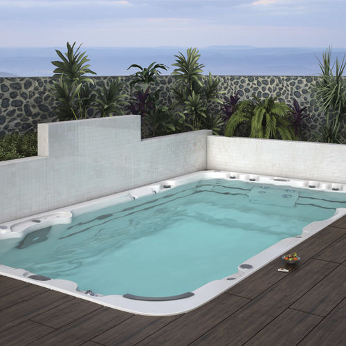 Spa encastrable - AQUAGYM MAX EXTREME : WSP-SLV-SPA4S449VX - Jaquar - rectangulaire / 4 places / d'extérieur