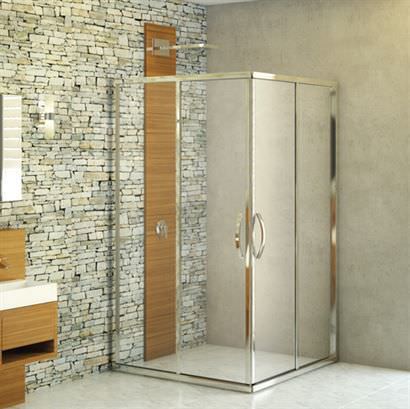 Cabine de douche en verre - ENNA - Jaquar - à portes coulissantes / d'angle