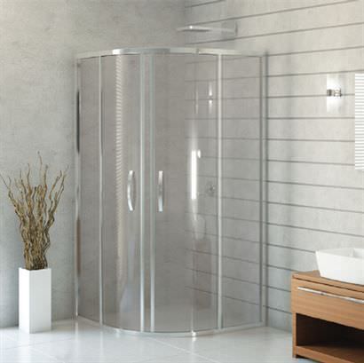 Paroi de douche coulissante - DELTA - Jaquar - d'angle / partiellement encadrée