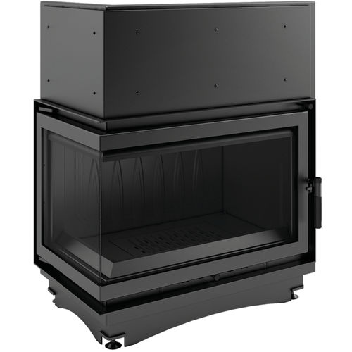 Insert de cheminée d'angle - OLIWIA/L/BS - KRATKI - à bois / en acier / en fonte